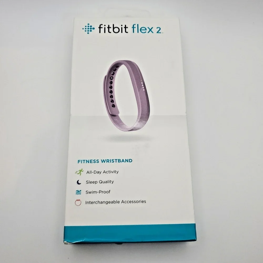Fitbit Flex 2 Lavender Health Activity Sleep Tracker Small/Large Band NEW